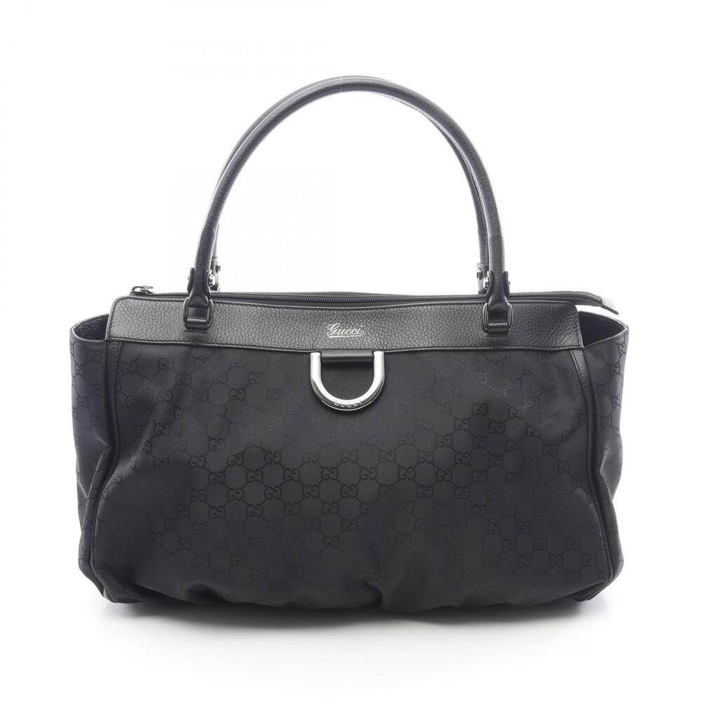 Gucci Abbey GG Canvas Handbag Leather Black